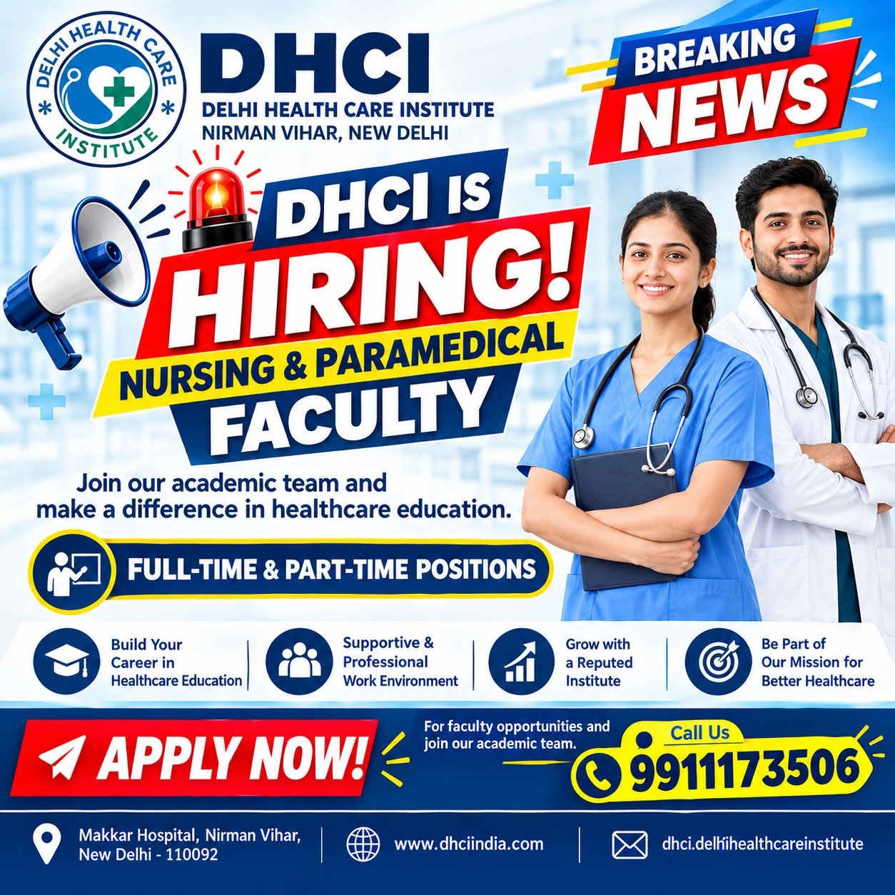 HIRING NURSING AND PARAMEDICAL FACULTY