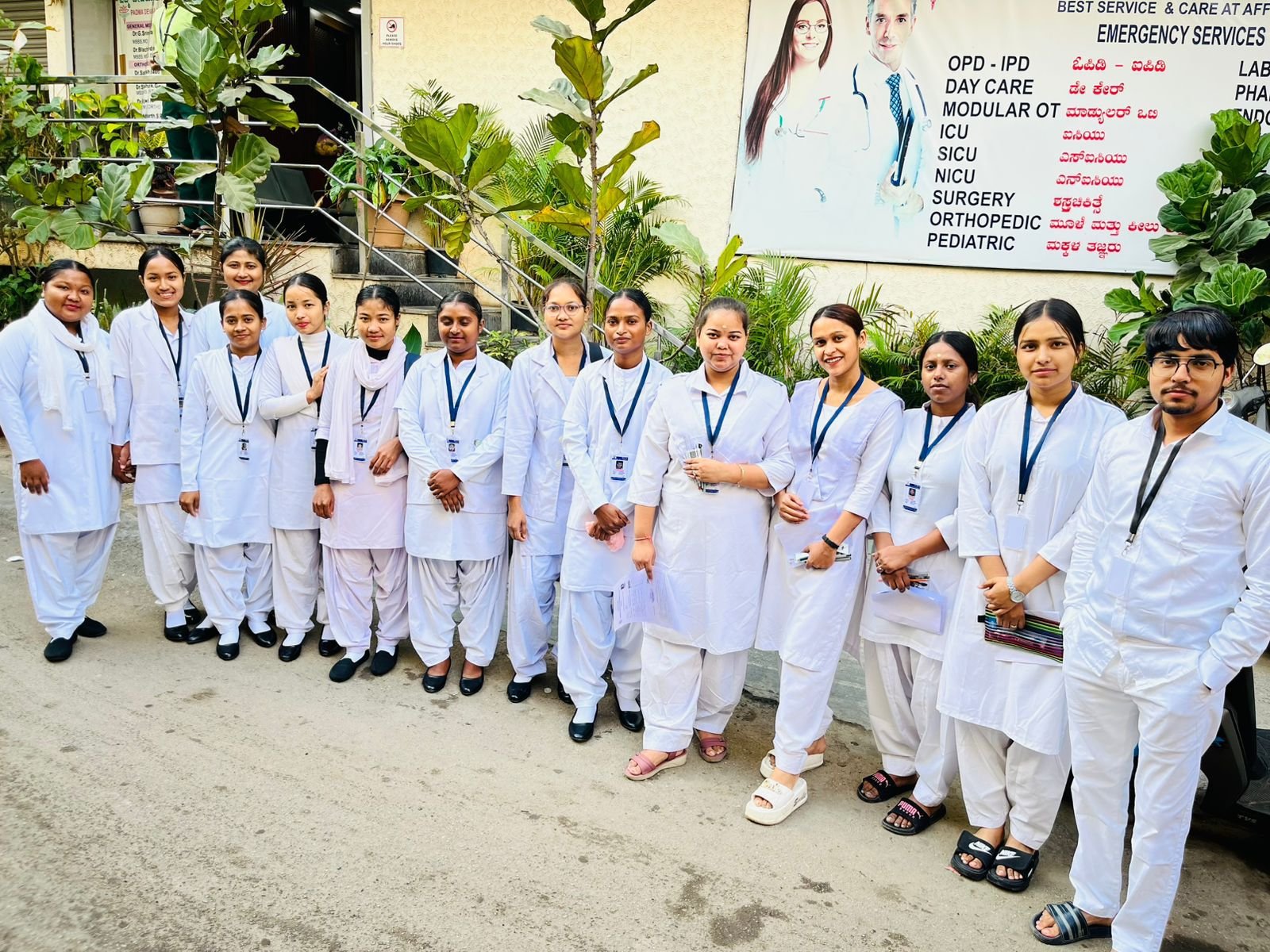 GNM 2023 Batch of DHCI Students Go to Bangalore for Exam 